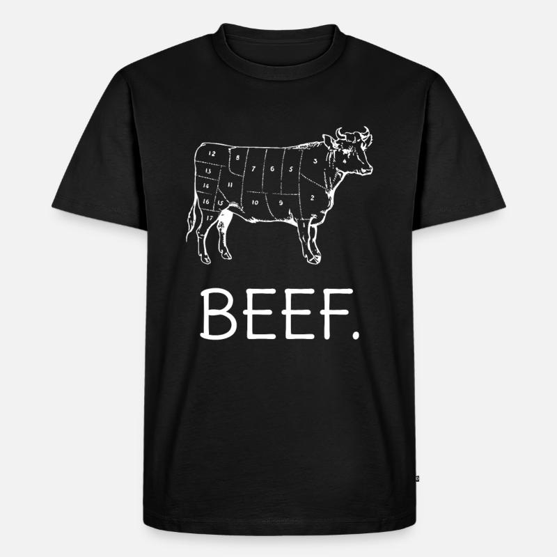 Fleisch - Männer Premium Bio T-Shirt - Schwarz