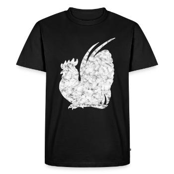Rooster - Men's Premium Organic T-Shirt - black - Front - Nico (187cm)