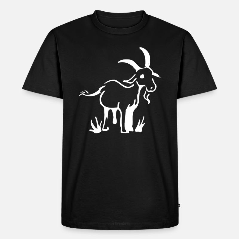 Ziege - Männer Premium Bio T-Shirt - Schwarz