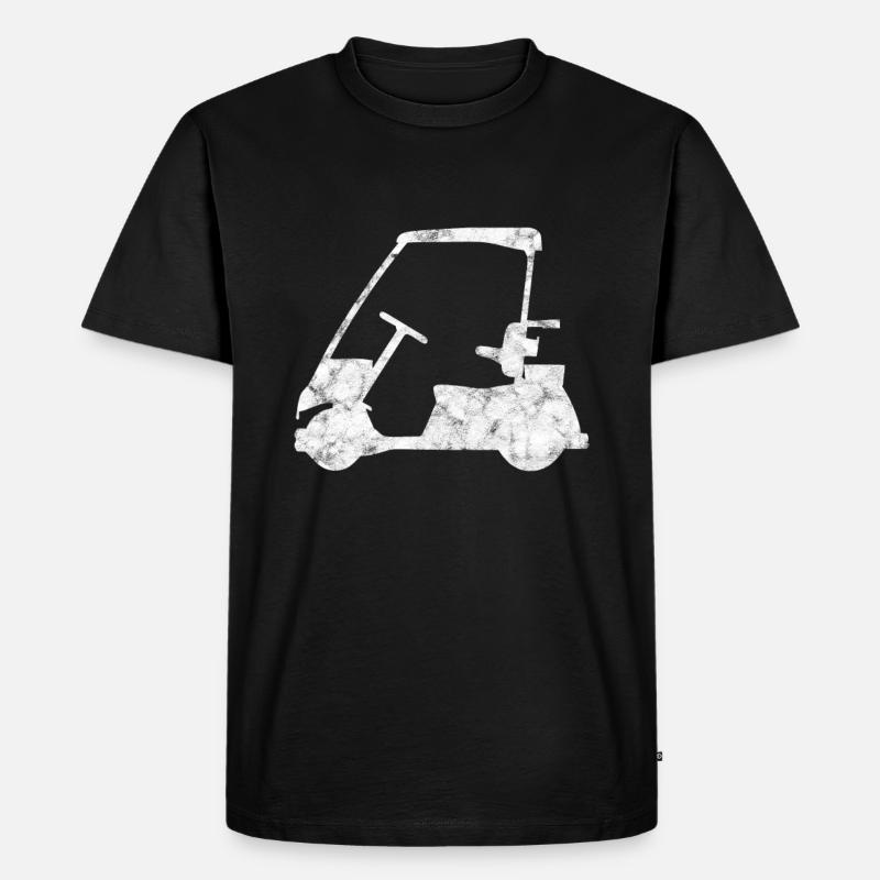Golf - Männer Premium Bio T-Shirt - Schwarz