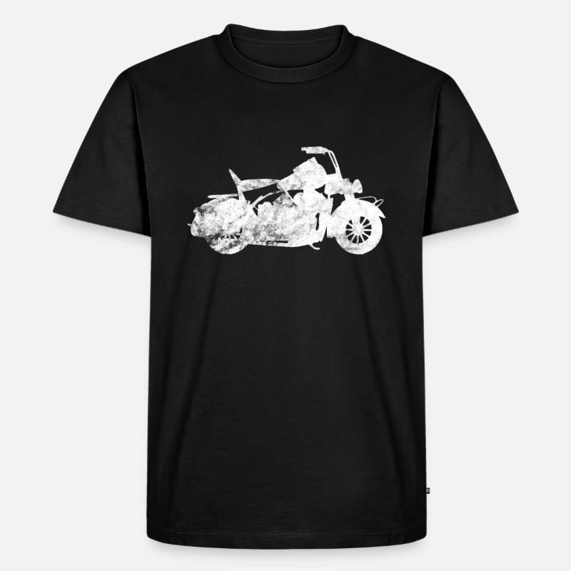 Biker - Männer Premium Bio T-Shirt - Schwarz
