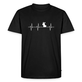 lièvre - T-shirt Premium bio Homme - noir - Devant - Nico (187cm)