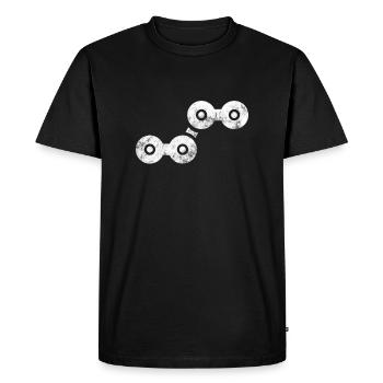 Chaîne de bicyclette - T-shirt Premium bio Homme - noir - Devant - Nico (187cm)