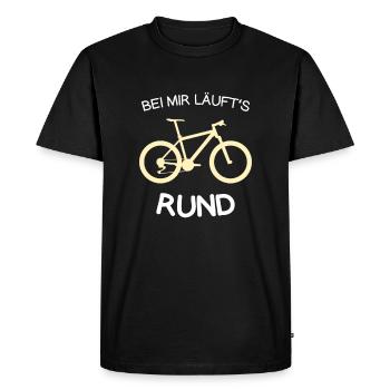 Vélo rigolo disant motard - T-shirt Premium bio Homme - noir - Devant - Nico (187cm)