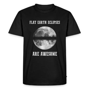 La Terre est un disque d’éclipse lunaire théorie - T-shirt Premium bio Homme - noir - Devant - Nico (187cm)