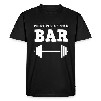 Gym fitness funny saying gym - Men's Premium Organic T-Shirt - black - Front - Nico (187cm)
