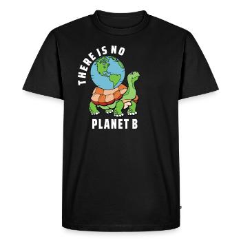 there is no planet b - T-shirt Premium bio Homme - noir - Devant - Nico (187cm)