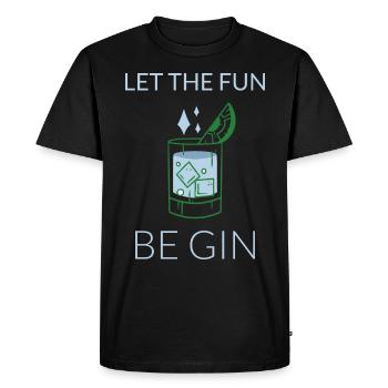 Let The Fun Be Gin II - Men's Premium Organic T-Shirt - black - Front - Nico (187cm)