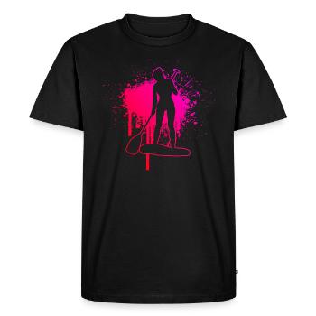 Men's Standup Paddling Standup Paddleboard - Men's Premium Organic T-Shirt - black - Front - Nico (187cm)