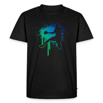 Joueuses de handball Joueuses de handball Handball Hommes - T-shirt Premium bio Homme - noir - Devant - Nico (187cm)