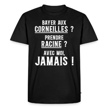 Citation Humour Jeu De Mots Prof De Français - T-shirt Premium bio Homme - noir - Devant - Nico (187cm)