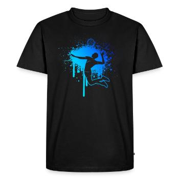 Beach Volley Volleyball Volley-ball masculin - T-shirt Premium bio Homme - noir - Devant - Nico (187cm)