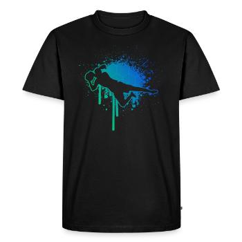 Footballeur Footballeur Footballeur Footballeur - T-shirt Premium bio Homme - noir - Devant - Nico (187cm)