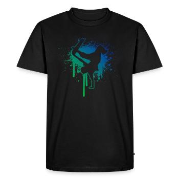 Skateboarder Skater Skating Men Skateboard - T-shirt Premium bio Homme - noir - Devant - Nico (187cm)