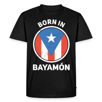 Porto Rico - T-shirt Premium bio Homme - noir - Devant - Nico (187cm)