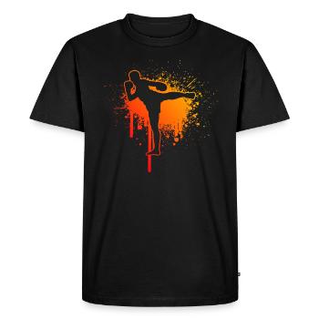 Thai Boxing Thai Boxer Muay Thai Thai Boxing - Men's Premium Organic T-Shirt - black - Front - Nico (187cm)