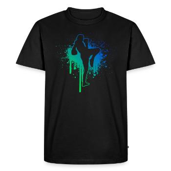 Thai Boxing Thai Boxer Thai Boxing Men's Thai Boxing - Men's Premium Organic T-Shirt - black - Front - Nico (187cm)
