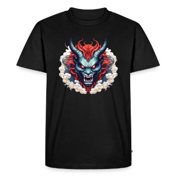 Demon oni - T-shirt Premium bio Homme - noir - Devant - Nico (187cm)