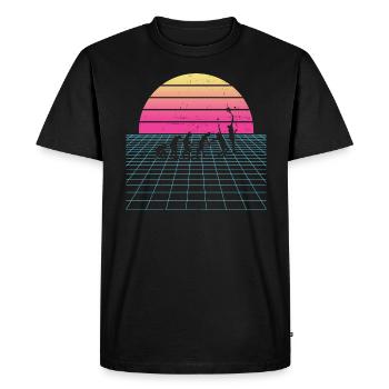 Paddle Court Men's Paddle Racket Paddle - Men's Premium Organic T-Shirt - black - Front - Nico (187cm)
