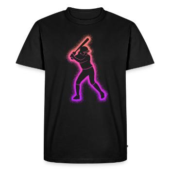 Baseball Player Women Kids Baseball Player - Men's Premium Organic T-Shirt - black - Front - Nico (187cm)