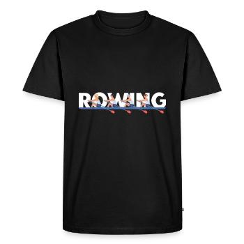 Rowing Womens Coxless Four - Men's Premium Organic T-Shirt - black - Front - Nico (187cm)