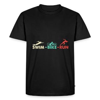 Paratriathlon Triathlon Athletes with Disabilities - Men's Premium Organic T-Shirt - black - Front - Nico (187cm)