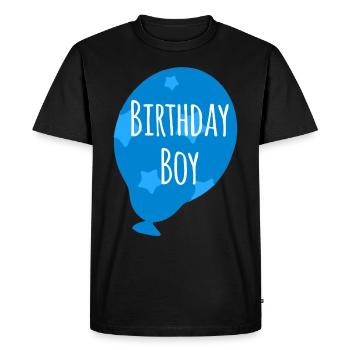 Motif ballon anniversaire garçon - T-shirt Premium bio Homme - noir - Devant - Nico (187cm)