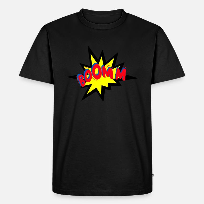 Boomm - Die Comic Explosion - Männer Premium Bio T-Shirt - Schwarz