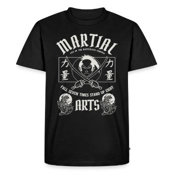 Arts martiaux noir - T-shirt Premium bio Homme - noir - Devant - Nico (187cm)