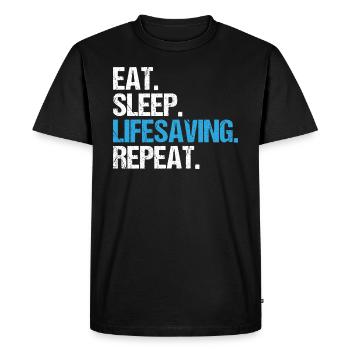Lifeguard Water Rescue Lifesaver - Men's Premium Organic T-Shirt - black - Front - Nico (187cm)