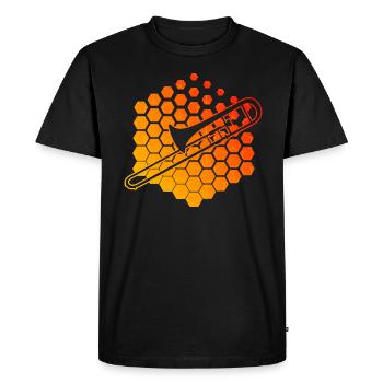 Trombone Trombonistes Ténor Trombone Tromboniste - T-shirt Premium bio Homme - noir - Devant - Nico (187cm)