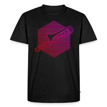Trombonistes Hommes Tromboniste Cuivres - T-shirt Premium bio Homme - noir - Devant - Nico (187cm)