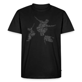 Women's Course Free Running Free Runner Men - Men's Premium Organic T-Shirt - black - Front - Nico (187cm)