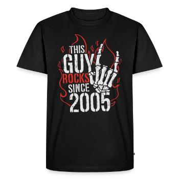 This guy has been rocking since 2005 vintage birthday - Men's Premium Organic T-Shirt - black - Front - Nico (187cm)