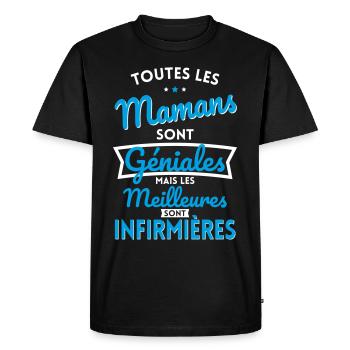 Mamans géniales les meilleures sont Infirmières - T-shirt Premium bio Homme - noir - Devant - Nico (187cm)