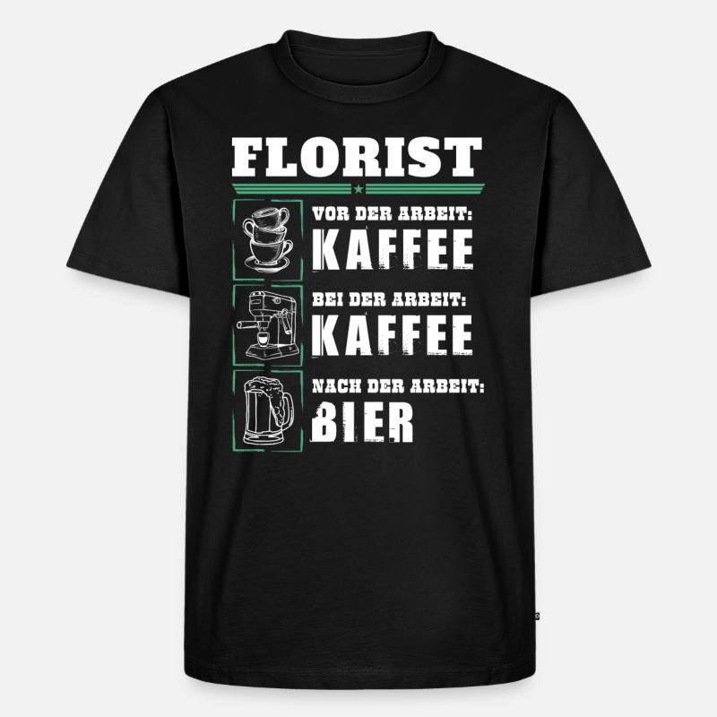 Mon quotidien de fleuriste - T-shirt Premium bio Homme - noir