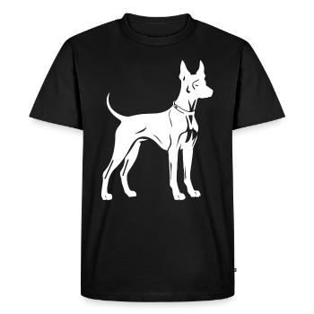 Silhouette de chien doberman - T-shirt Premium bio Homme - noir - Devant - Nico (187cm)