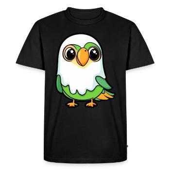 Parrot Halloween Funny Ghost - Men's Premium Organic T-Shirt - black - Front - Nico (187cm)