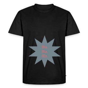 Bla. Bla. Bla. - design étoile - T-shirt Premium bio Homme - noir - Devant - Nico (187cm)