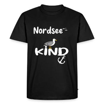 Nordseekind - Männer Premium Bio T-Shirt - Schwarz - Vorne - Nico (187cm)