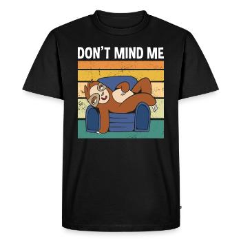 Don't Mind Me Cute Sloth - Men's Premium Organic T-Shirt - black - Front - Nico (187cm)