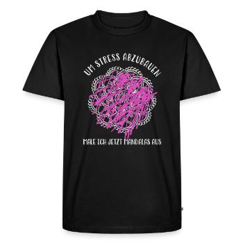 Chemise de sommeil anti-stress Drôles de dictons - T-shirt Premium bio Homme - noir - Devant - Nico (187cm)