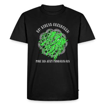 Chemise de sommeil anti-stress Drôles de dictons - T-shirt Premium bio Homme - noir - Devant - Nico (187cm)