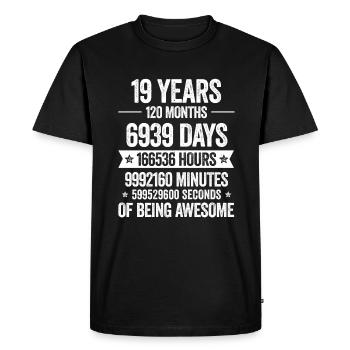 19 Years Awesome Decoration Birthday Gift Funny - Men's Premium Organic T-Shirt - black - Front - Nico (187cm)
