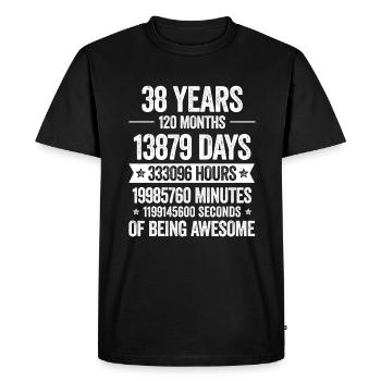 38 Years Awesome Decoration Birthday Gift Funny - Men's Premium Organic T-Shirt - black - Front - Nico (187cm)
