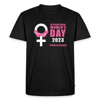 International Women's Day 8 March #EmbraceEquity - Men's Premium Organic T-Shirt - black - Front - Nico (187cm)