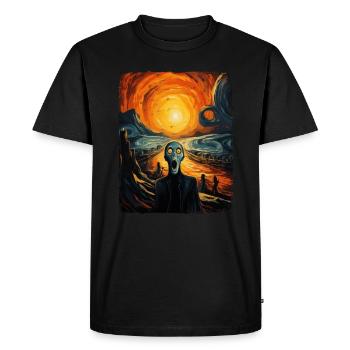Costume de fantôme Art effrayant d’Halloween - T-shirt Premium bio Homme - noir - Devant - Nico (187cm)
