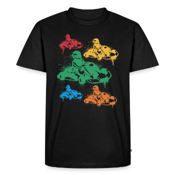 Go-Kart Racing Go-Kart Garçons Enfants Pilote de kart - T-shirt Premium bio Homme - noir - Devant - Nico (187cm)