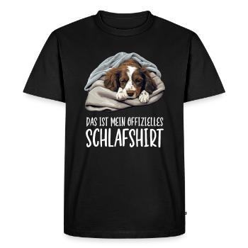 Chemise de nuit officielle Epagneul Breton pour chien - T-shirt Premium bio Homme - noir - Devant - Nico (187cm)