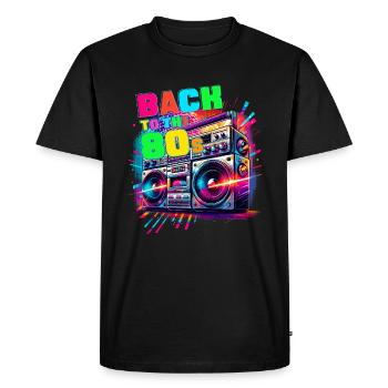 Retour aux années 80 Costume de fête sur le thème des années 80 - T-shirt Premium bio Homme - noir - Devant - Nico (187cm)